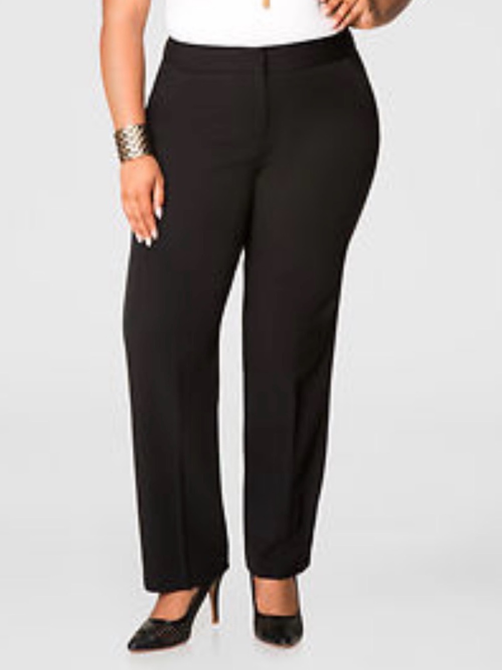 Lane Bryant Sz 20 Tall Black Women's Lena curvy fit  straight leg Dress Trousers